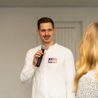 Timo Clasen bei einem Networking-Event